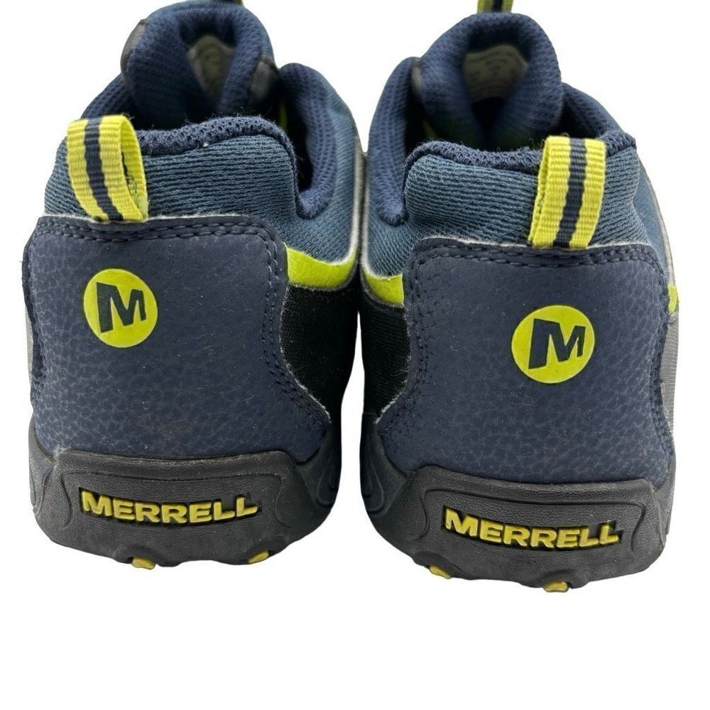Merrell‎ Chameleon Low Waterproof Sneaker Youth Size 7 Navy/Black/Lime - Picture 3 of 9
